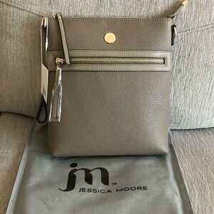 Jessica Moore venture taupe crossbody bag